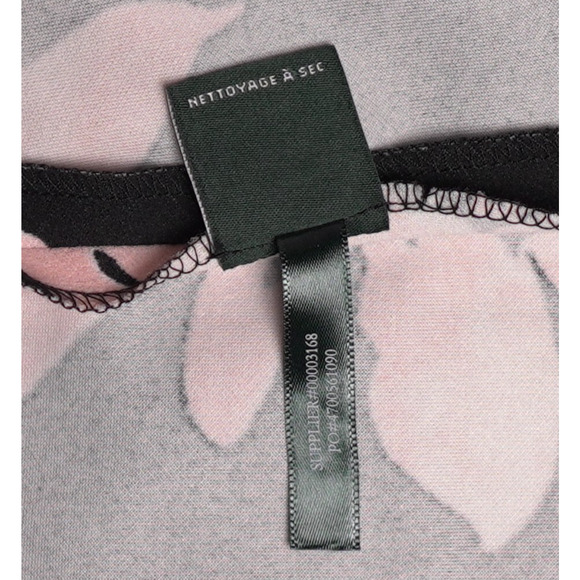 Lauren Ralph Lauren Black Pink Floral Sleeveless Trapeze Shift Dress EUC Sz 12 - Picture 6 of 8